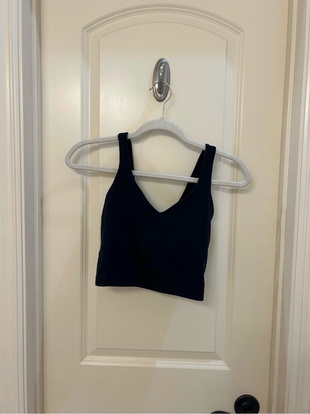 Black V-Neck Women’s Lululemon Cropped Tank Top